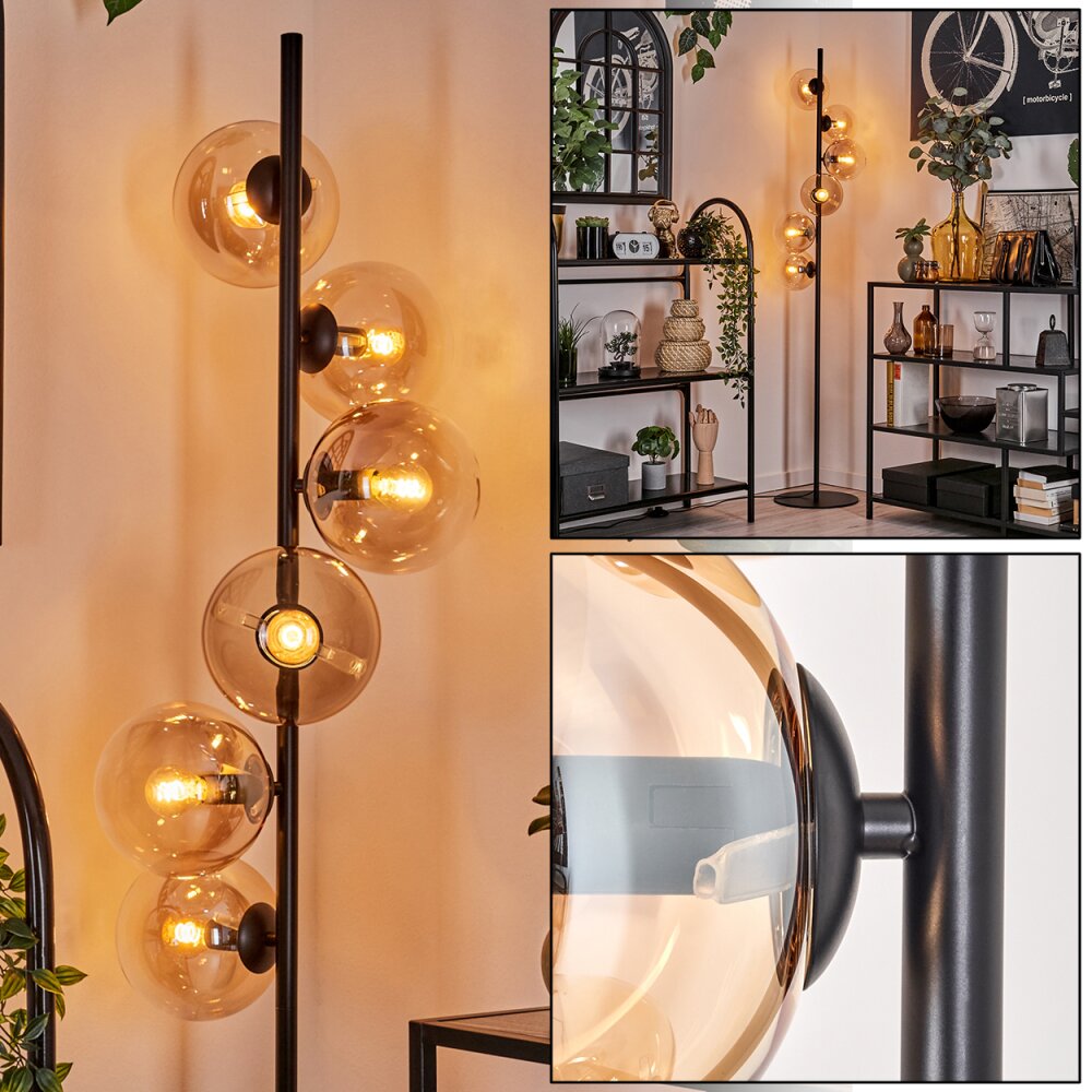 Gastor Golvlampa 34 cm Amber, Klart, 6-ljuskällor main product photo