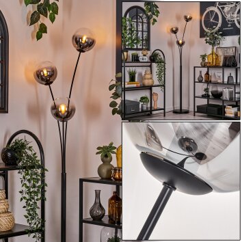 Gastor Golvlampa - Glas 15 cm Klart, Rökfärger, 3-ljuskällor