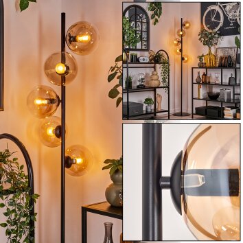 Gastor Golvlampa - Glas 15 cm Amber, Klart, 5-ljuskällor