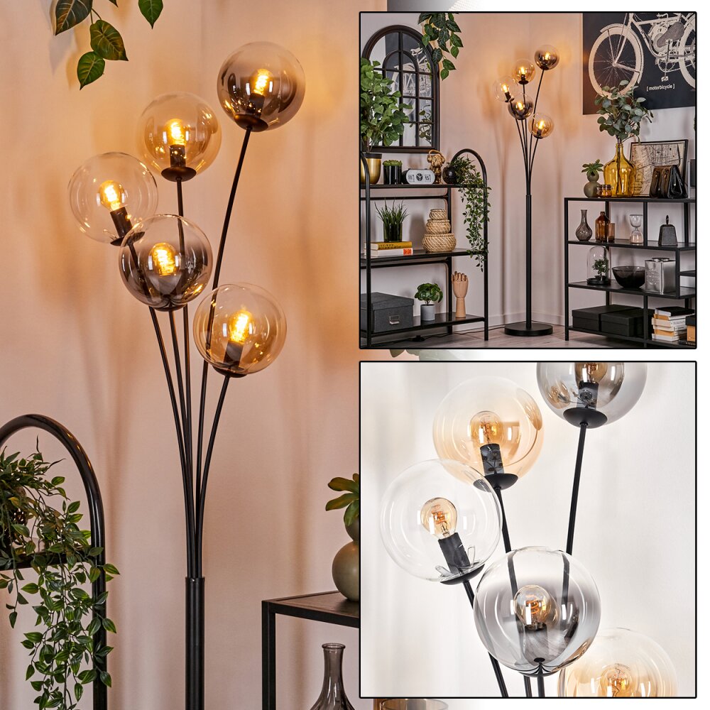 Gastor Golvlampa - Glas 15 cm Amber, Klart, Rökfärger, 5-ljuskällor main product photo