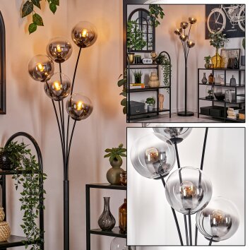 Gastor Golvlampa - Glas 15 cm Klart, Rökfärger, 5-ljuskällor