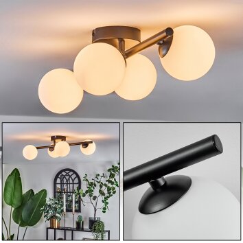 Chehalis Taklampa - Glas 10 cm Vit, 4-ljuskällor