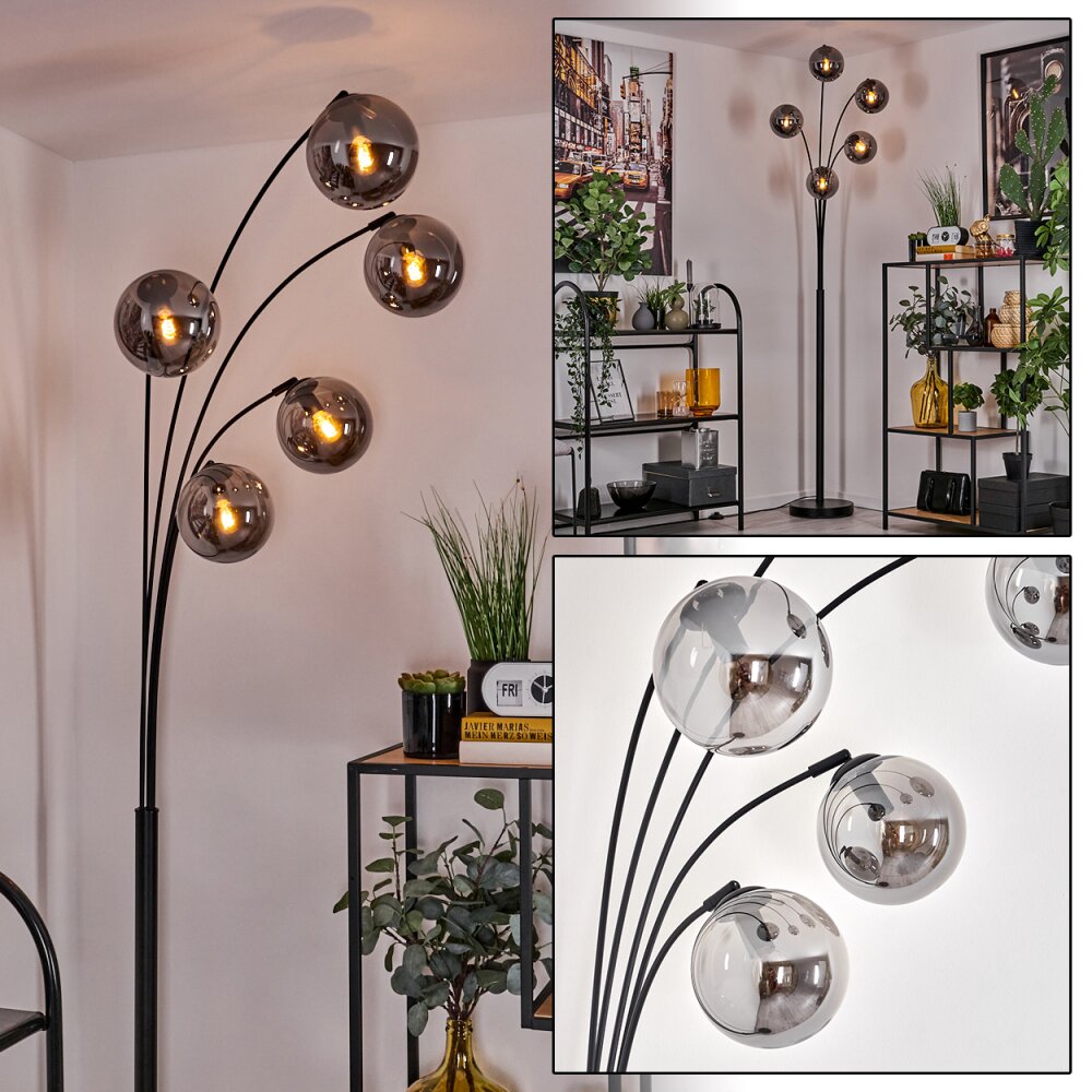 Gastor Golvlampa - Glas 15 cm Rökfärger, 5-ljuskällor main product photo