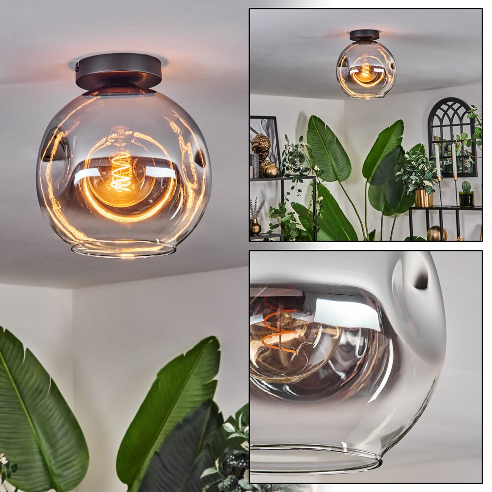 Ripoll Taklampa Krom, Klart, 1-ljuskällor main product photo