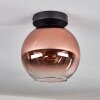 Koyoto Taklampa - Glas 20 cm Klart, Kopparfärg, 1-ljuskällor
