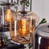 Lauden Pendellampa - Glas 25 cm Amber, Krom, Klart, 3-ljuskällor