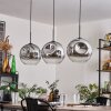Ripoll Pendellampa - Glas 30 cm Krom, Klart, 3-ljuskällor