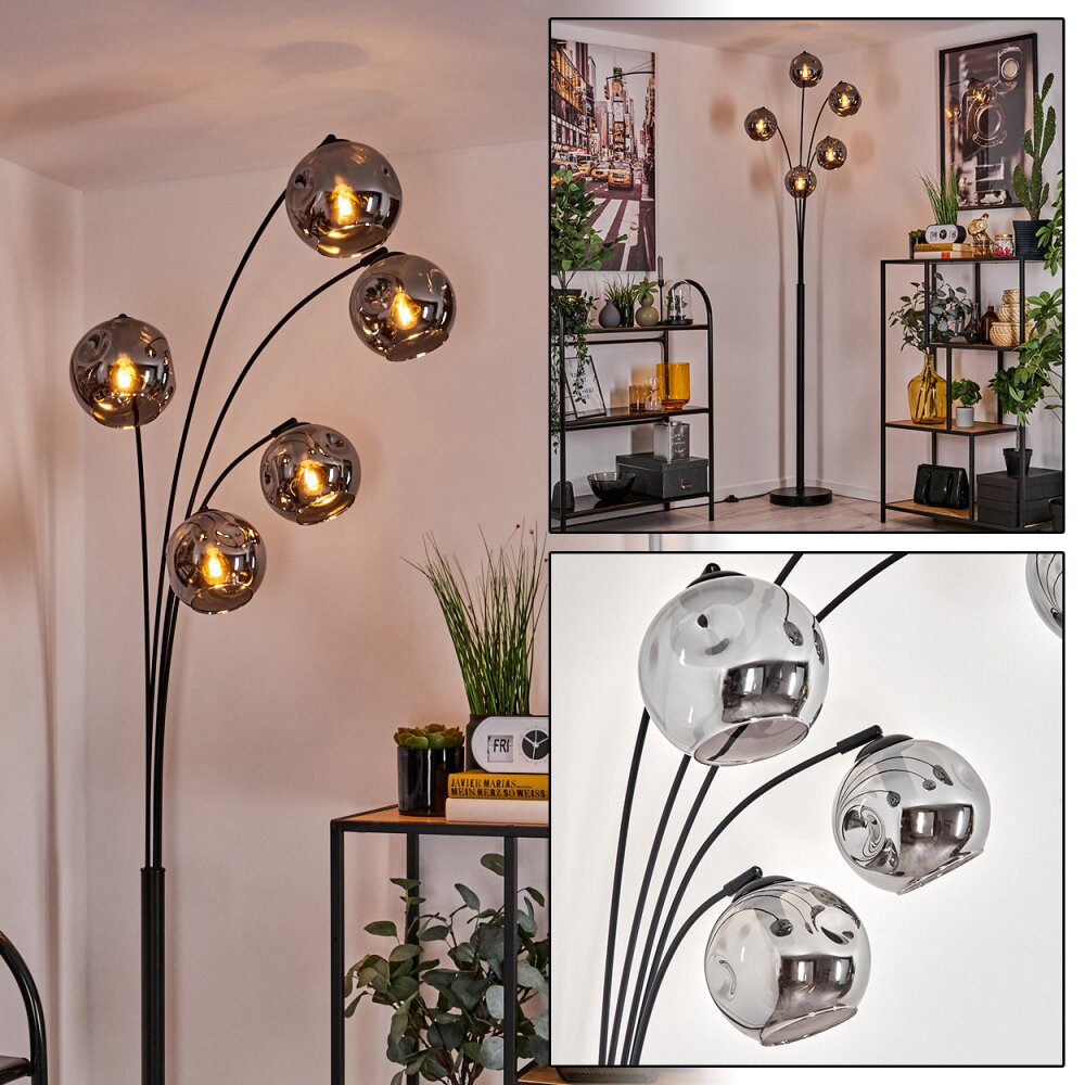 Ripoll Golvlampa - Glas 15 cm Rökfärger, 5-ljuskällor main product photo