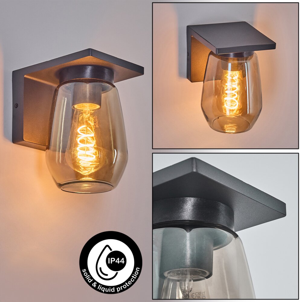 Aquin vägglampa utomhus Antracit, 1-ljuskällor main product photo