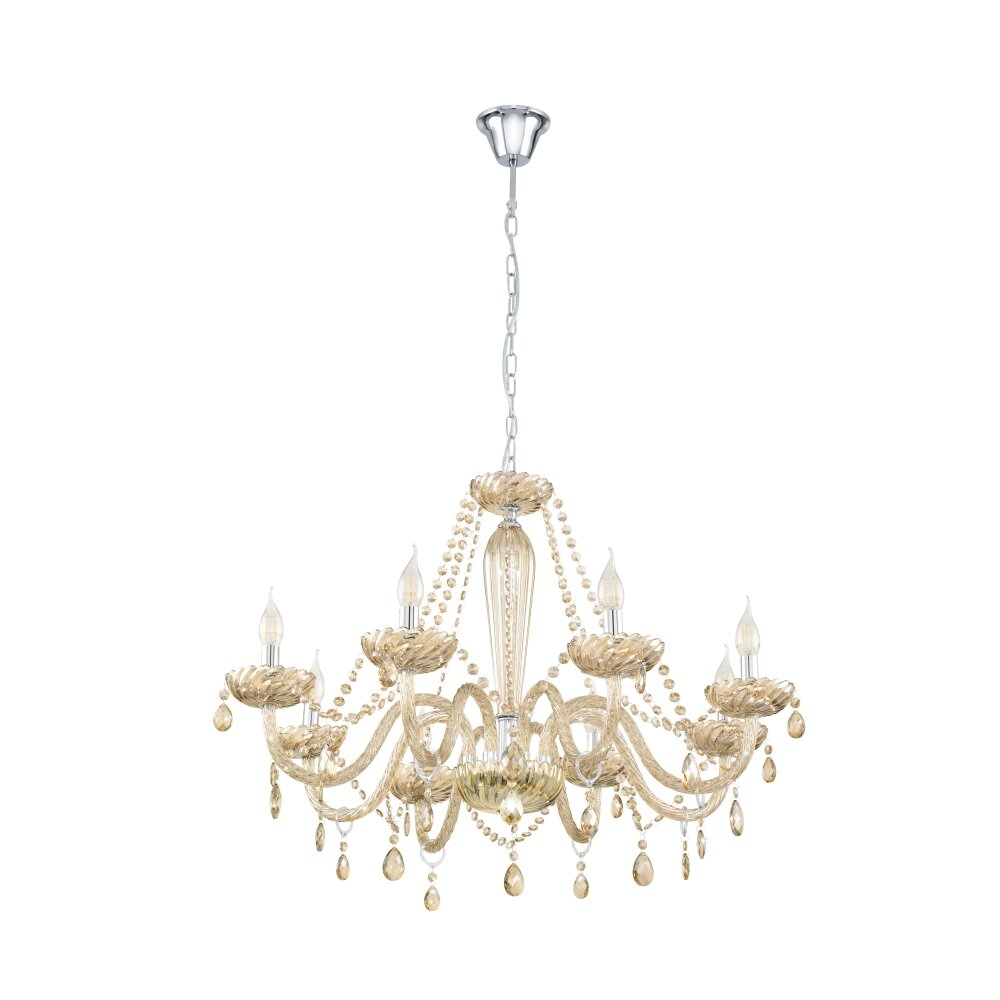 Eglo BASILANO Pendellampa, ljuskrona Krom, 8-ljuskällor main product photo