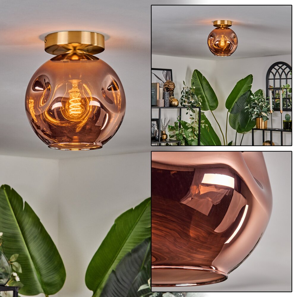 Ripoll Taklampa Guld, Svart, 1-ljuskällor main product photo