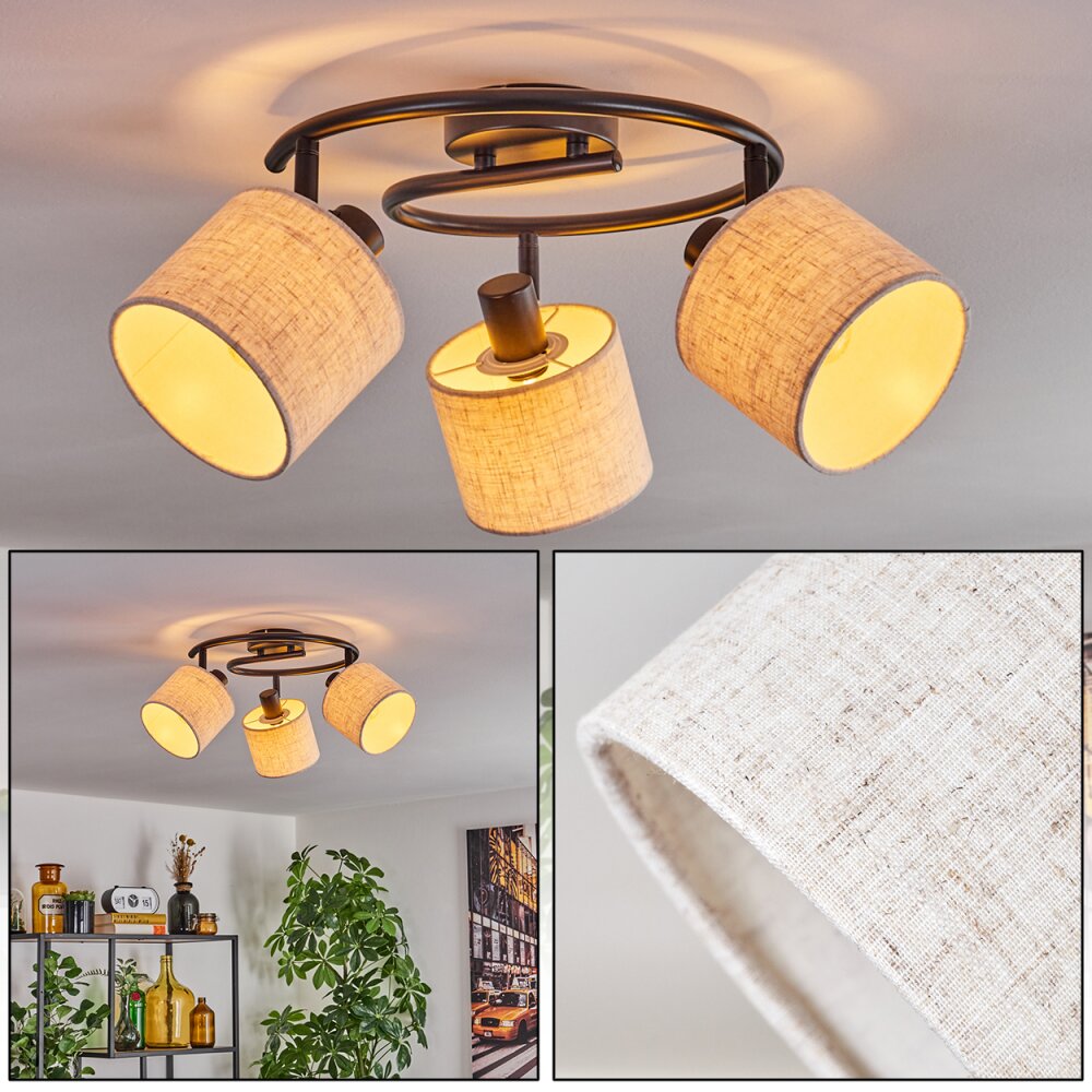 Bassagoda Taklampa Svart, 3-ljuskällor main product photo