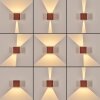 Tamarin vägglampa utomhus, Up & Down Lampa, Vägglampa LED Rostfärger, Svart, 1-ljuskällor