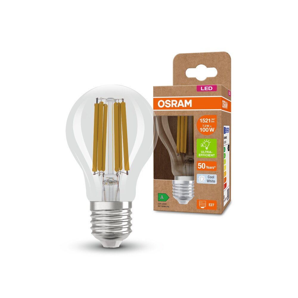 Osram E27 LED 7.2 Watt neutralvit 1521 Lumen main product photo