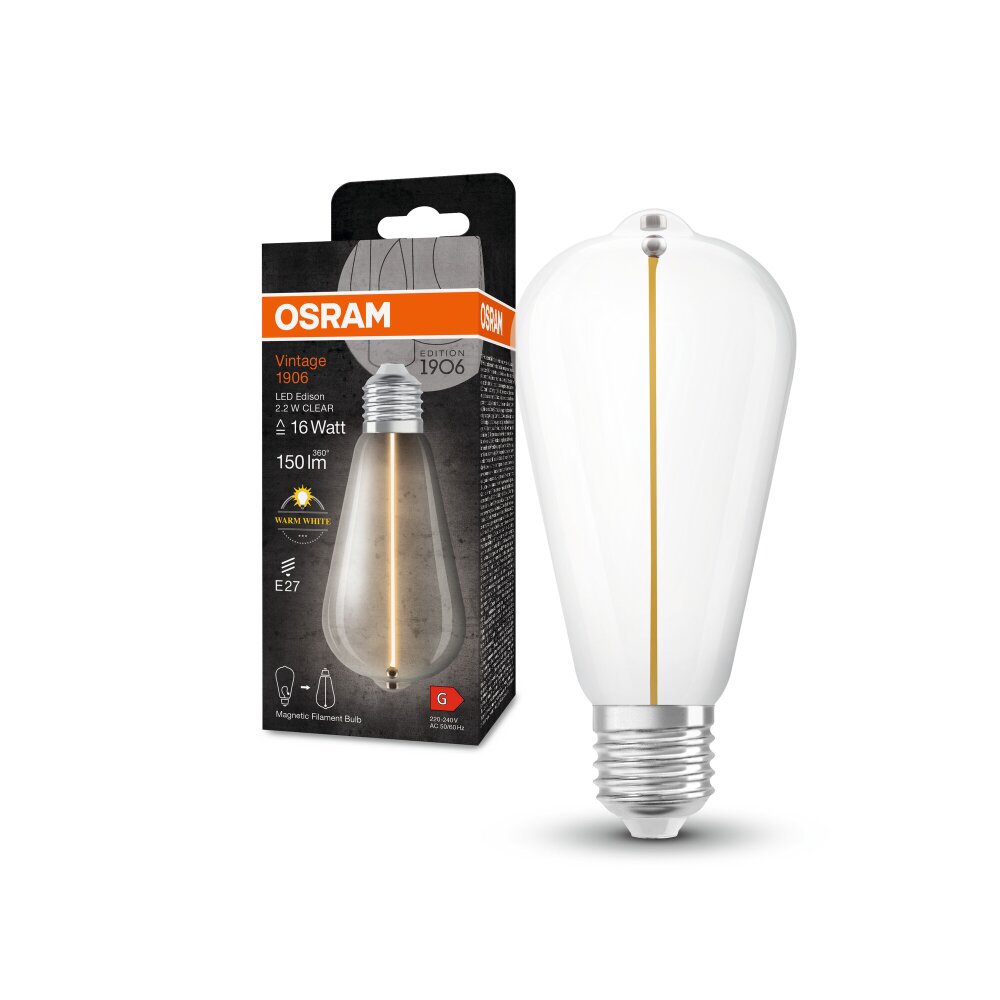 Osram E27 LED 2.2 Watt varmvit 150 Lumen main product photo