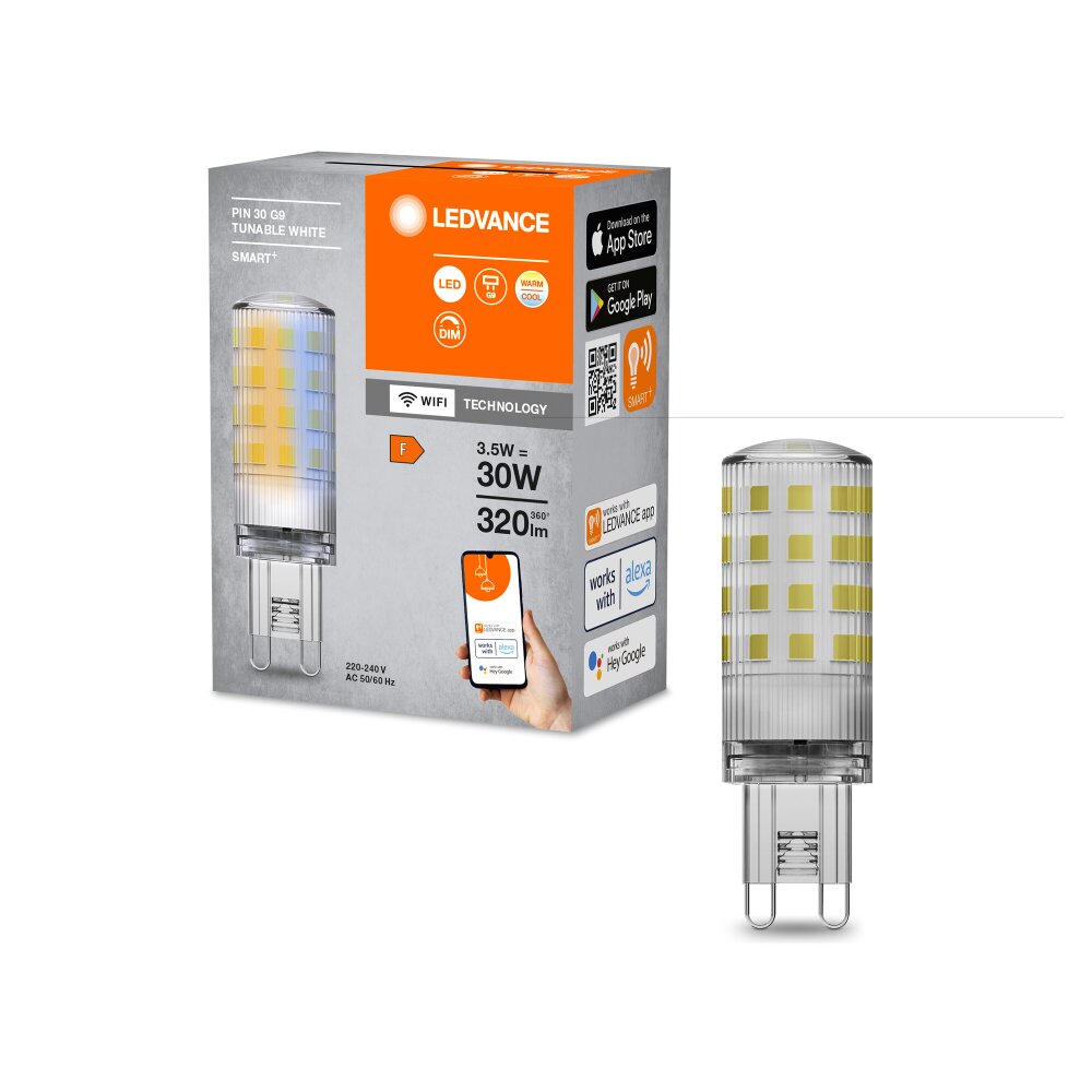 Ledvance G9 LED 3.5 Watt varmvit dimbar 320 Lumen main product photo