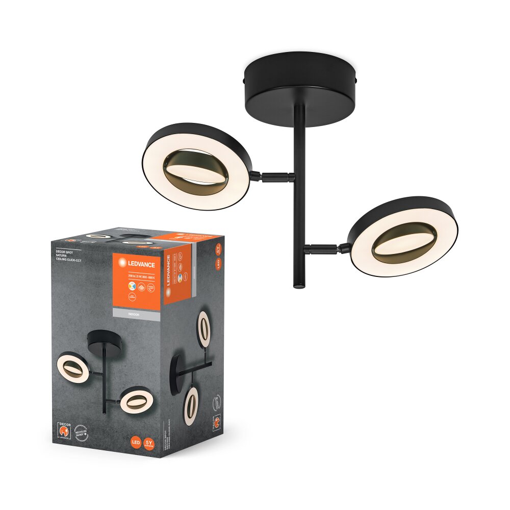 Ledvance Decor Taklampa LED Svart, 2-ljuskällor main product photo