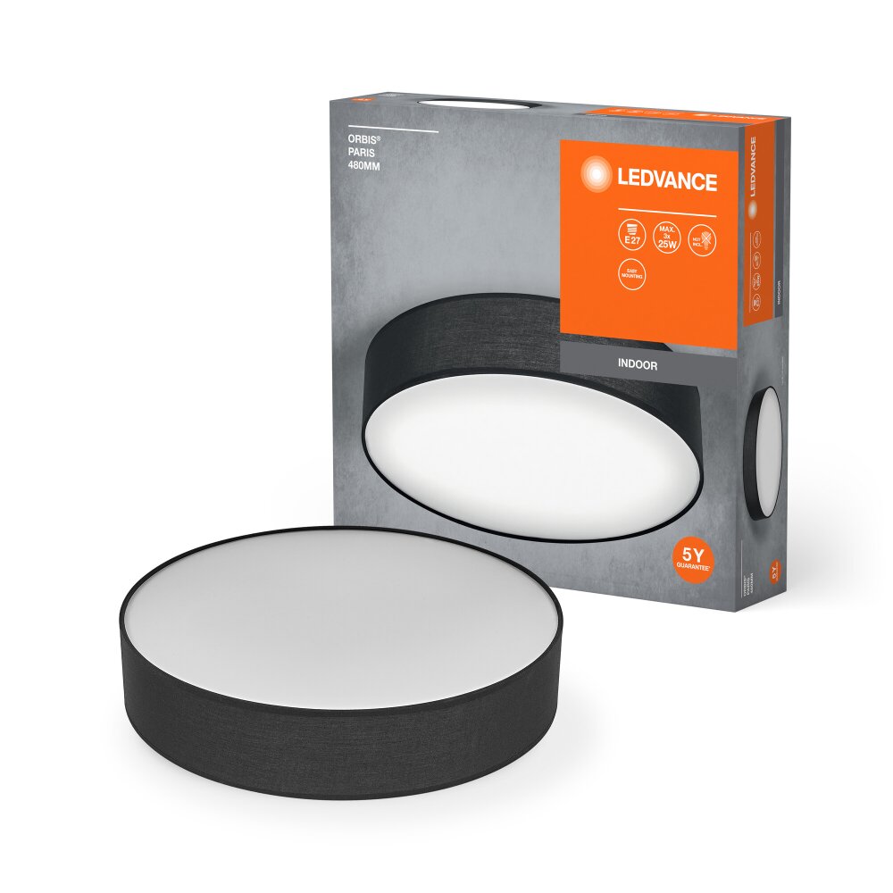 Ledvance Orbis Taklampa Svart, 3-ljuskällor main product photo