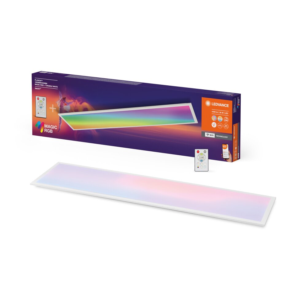 Ledvance Wifi Panel LED Vit, 1-ljuskällor, Fjärrkontroll, Färgväxlare main product photo