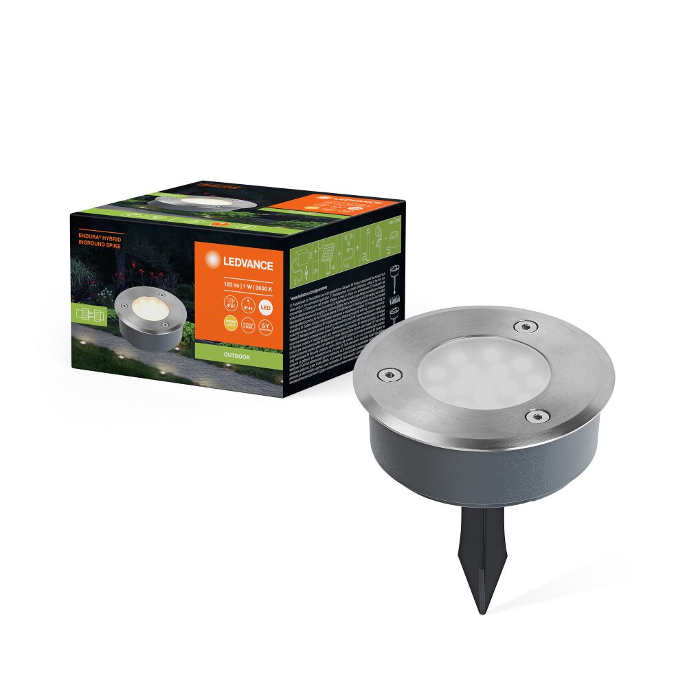Ledvance Endura Spotlight trädgård LED Stål borstat, 1-ljuskällor main product photo