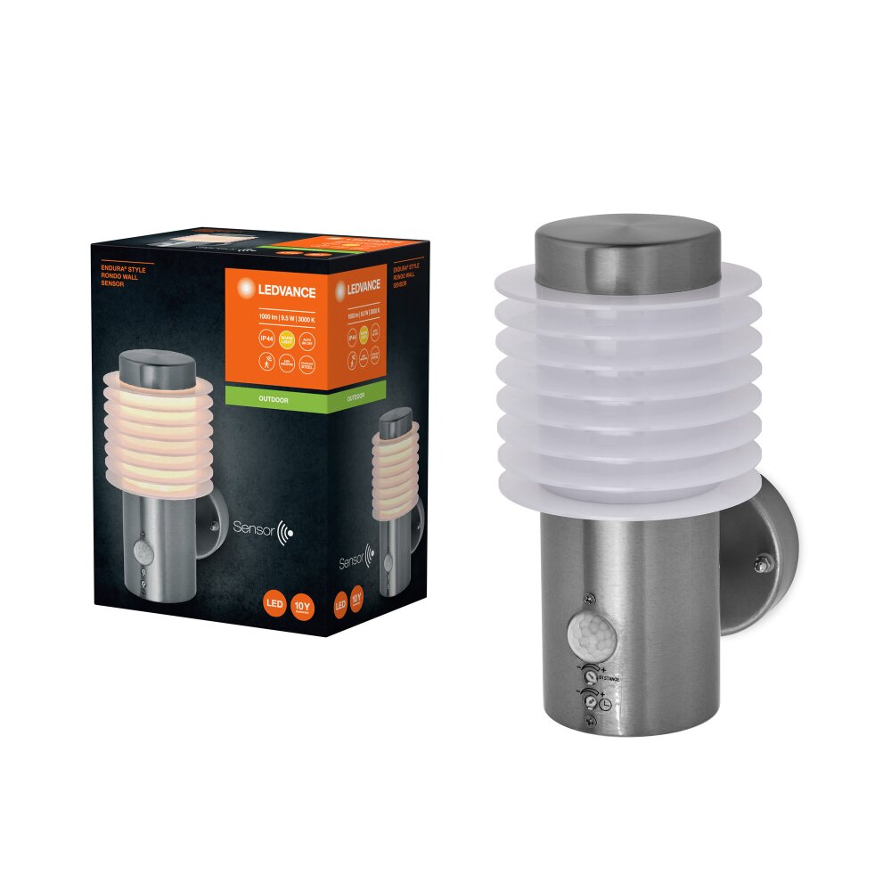 Ledvance Endura Vägglampa LED Stål borstat, 1-ljuskällor main product photo