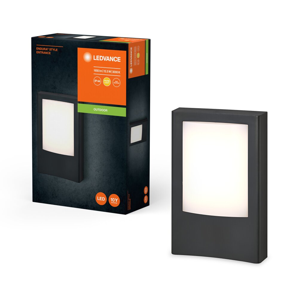 Ledvance Endura vägglampa utomhus LED Grått, 1-ljuskällor main product photo