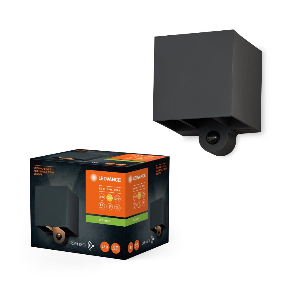 Ledvance Endura vägglampa utomhus LED Grått, 1-ljuskällor main product photo