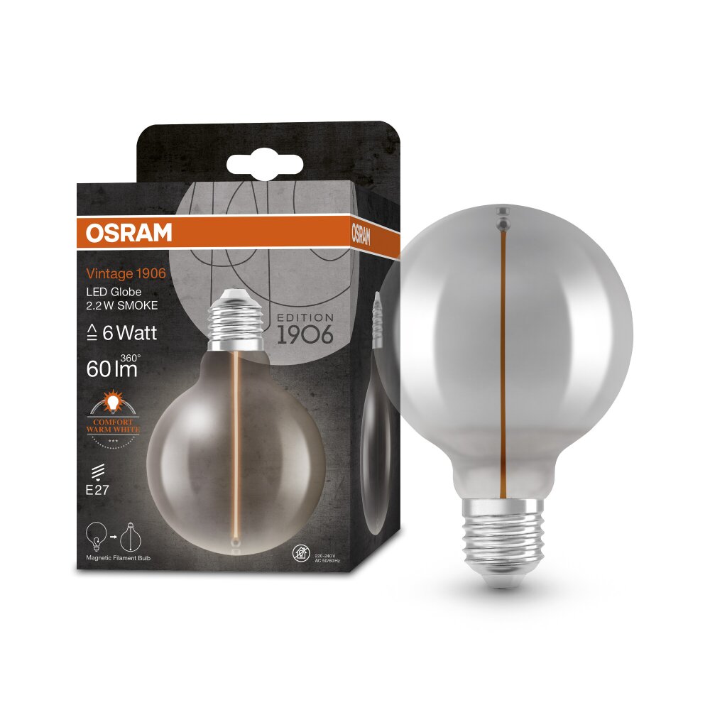 Osram E27 LED 2.2 Watt varmvit 60 Lumen main product photo