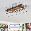 Cascada Taklampa LED Mässing, Naturfärger, Svart, 1-ljuskällor