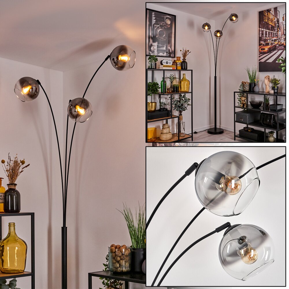 Koyoto Golvlampa Svart, 3-ljuskällor main product photo