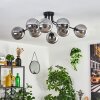 Gastor Taklampa 87 cm Svart, 8-ljuskällor