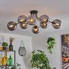Gastor Taklampa 87 cm Svart, 8-ljuskällor