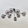 Gastor Taklampa 87 cm Svart, 8-ljuskällor