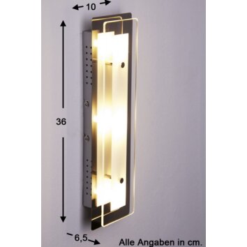 Honsel Lampor 300 Vägglampa Krom, Genomskinlig, klar, 3-ljuskällor Honsel Lampor 300 Vägglampa Krom, Genomskinlig, klar, 3-ljuskällor
