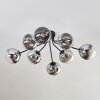 Gastor Taklampa 87 cm Krom, Klart, 8-ljuskällor