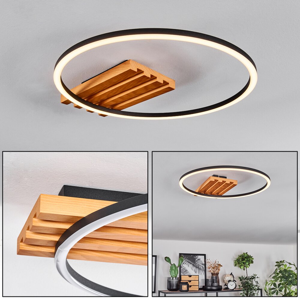 Pompu Taklampa LED Naturfärger, Svart, 1-ljuskällor main product photo