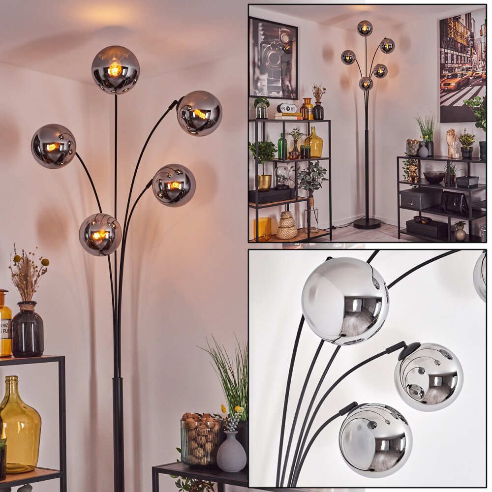 Gastor Golvlampa Krom, 5-ljuskällor main product photo