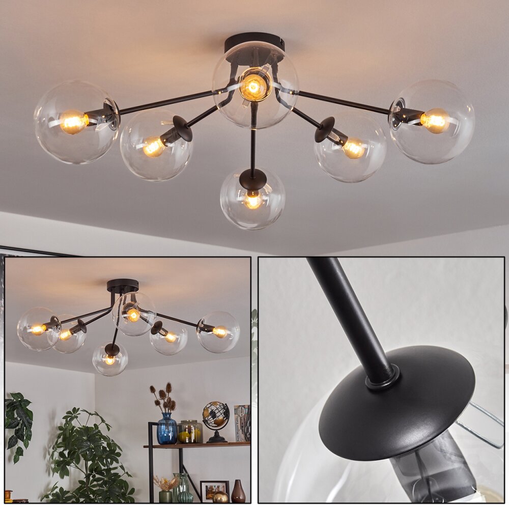 Gastor Taklampa 74 cm Klart, 6-ljuskällor main product photo