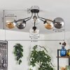 Gastor Taklampa 74 cm Amber, Klart, Rökfärger, 6-ljuskällor