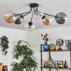 Gastor Taklampa 74 cm Amber, Klart, Rökfärger, 6-ljuskällor