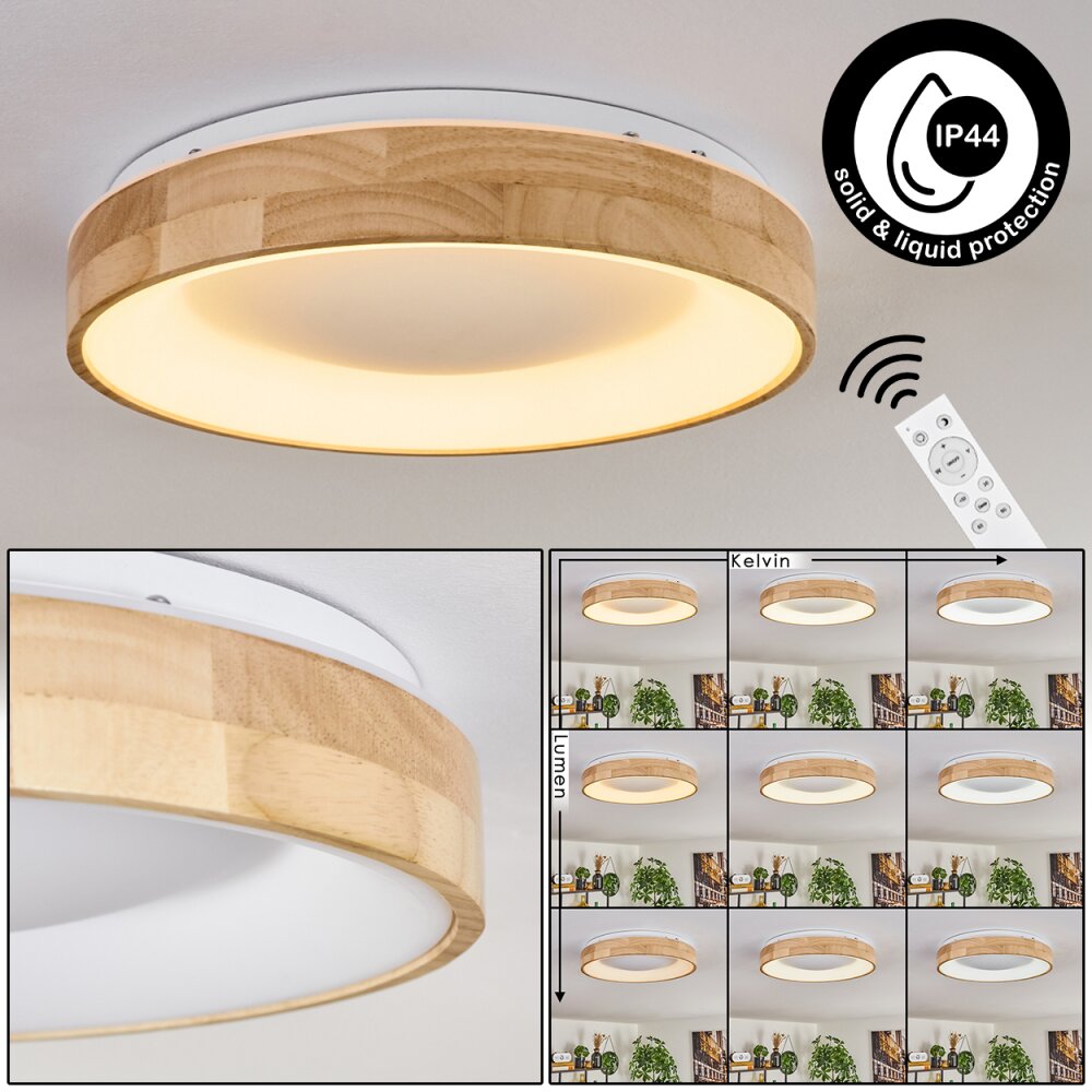 Lockeby Taklampa LED Naturfärger, Vit, 1-ljuskällor, Fjärrkontroll main product photo