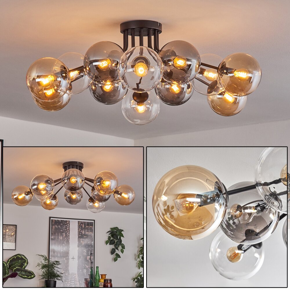 Gastor Taklampa 91 cm Amber, Klart, Rökfärger, 12-ljuskällor main product photo