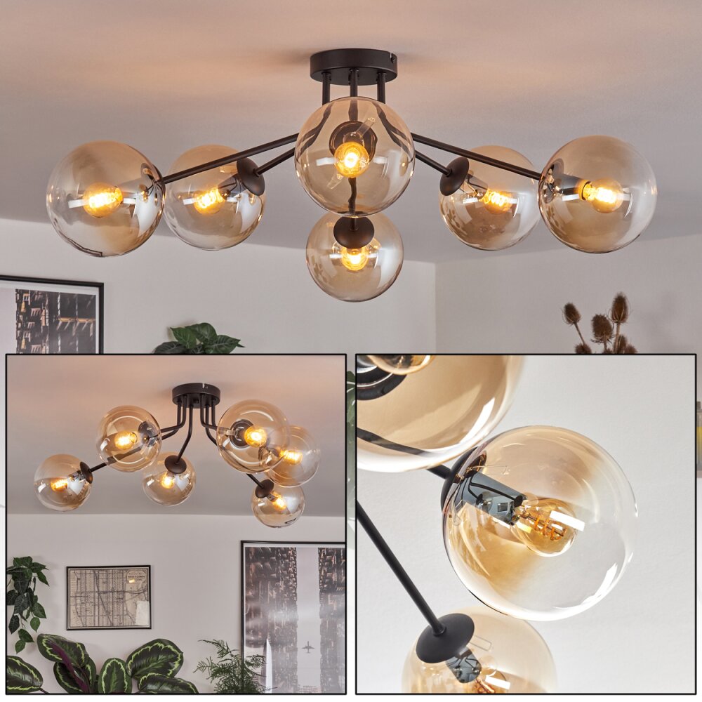 Gastor Taklampa 74 cm Amber, 6-ljuskällor main product photo