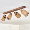 Kinnared Taklampa, Takstrålkastare Krom, Mörkbrun, 4-ljuskällor