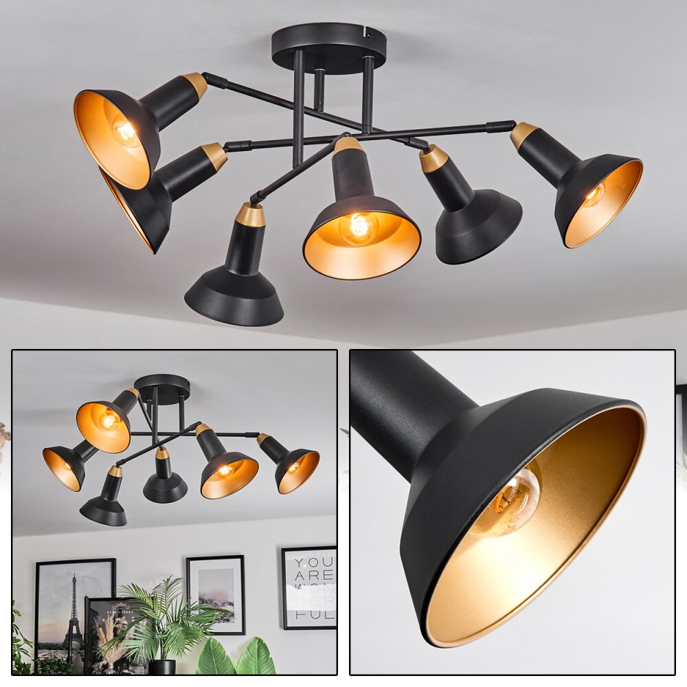 Vouzy Taklampa Svart, 6-ljuskällor main product photo