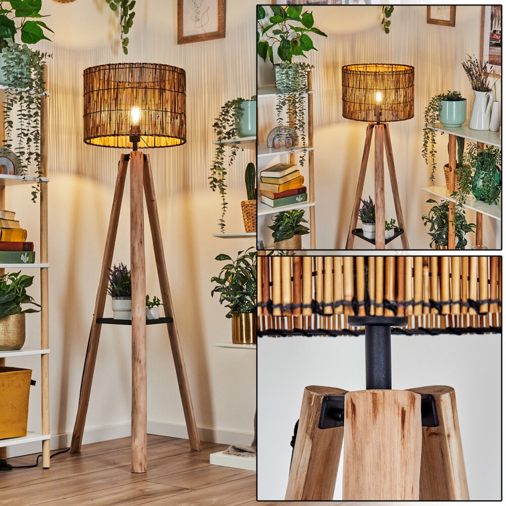 Cando Golvlampa Naturfärger, Svart, 1-ljuskällor main product photo
