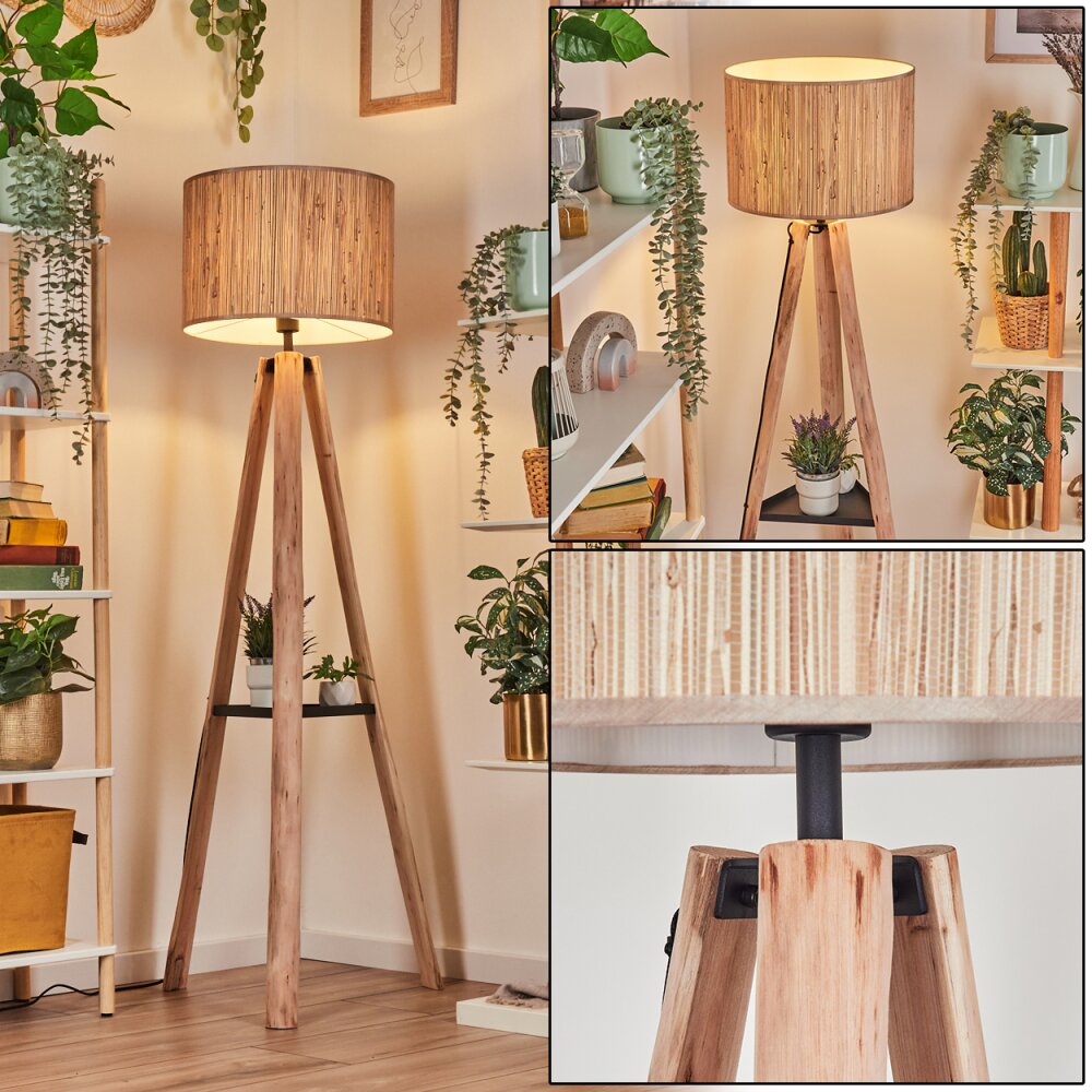 Bongal Golvlampa Naturfärger, Svart, 1-ljuskällor main product photo
