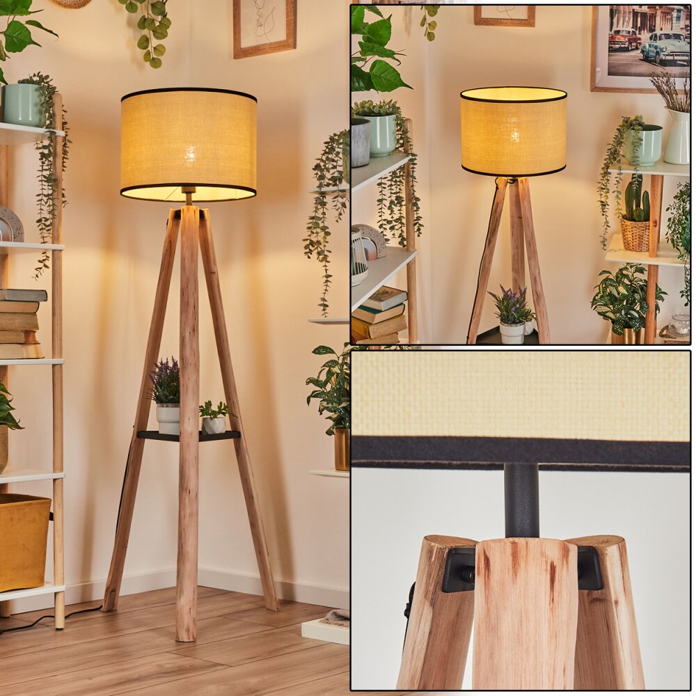 Chellas Golvlampa Naturfärger, Svart, 1-ljuskällor main product photo