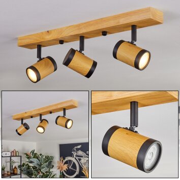 Martim Taklampa Naturfärger, Svart, 3-ljuskällor