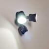 Emmerlev Vägglampa LED Svart, 2-ljuskällor, Rörelsedetektor